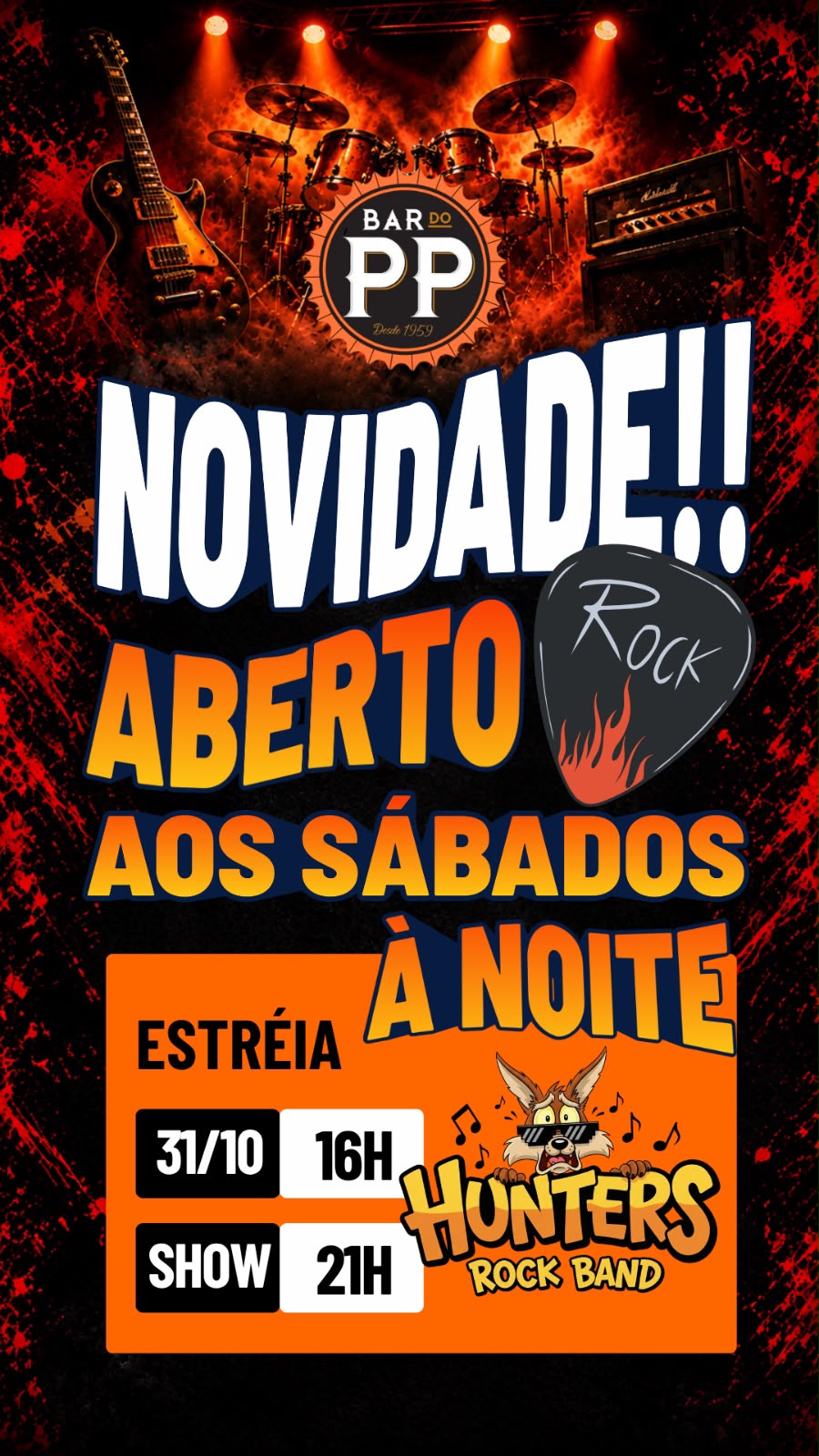 Novidade Bar do PP Aberto aos Sábados à Noite